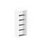 Étagère Nevada, 5 hauteurs de classeurs, 4 étagères modulables, L 800 x P 445 x H 1895 mm, bois, blanc